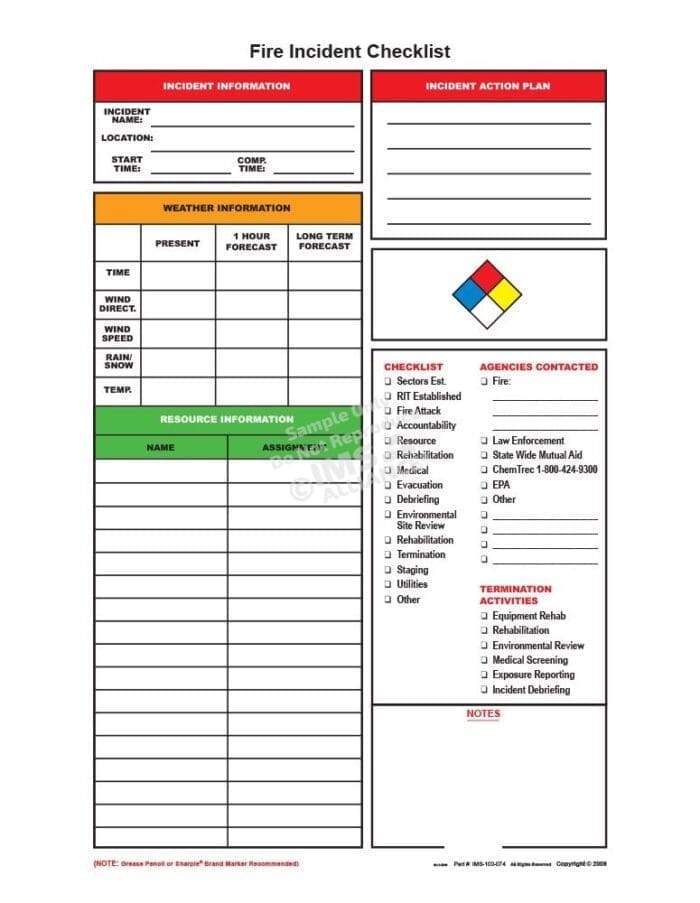 Fire Incident Command Board – IMS Alliance