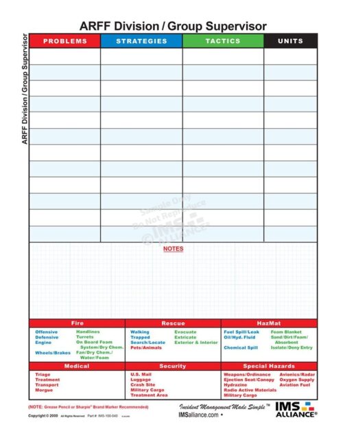 ARFF Boards - Division/Group Supervisor