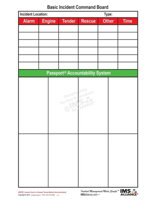 Basic Incident Command Board Front