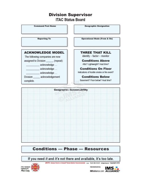 ITAC Division Supervisor Board Front