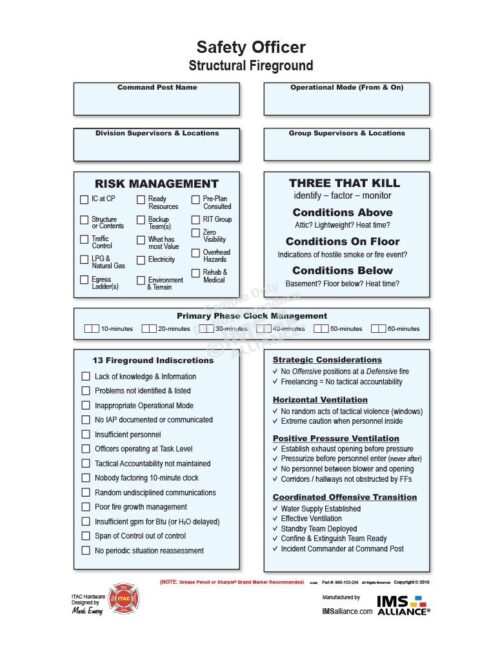 ITAC Safety Officer Front