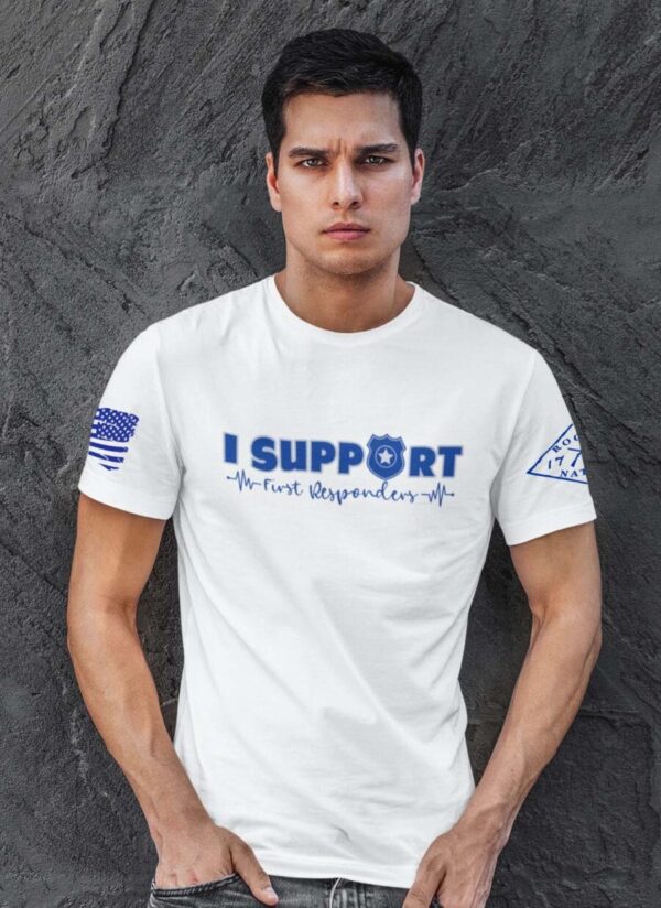 Support the Blue On White Men's T-Shirt