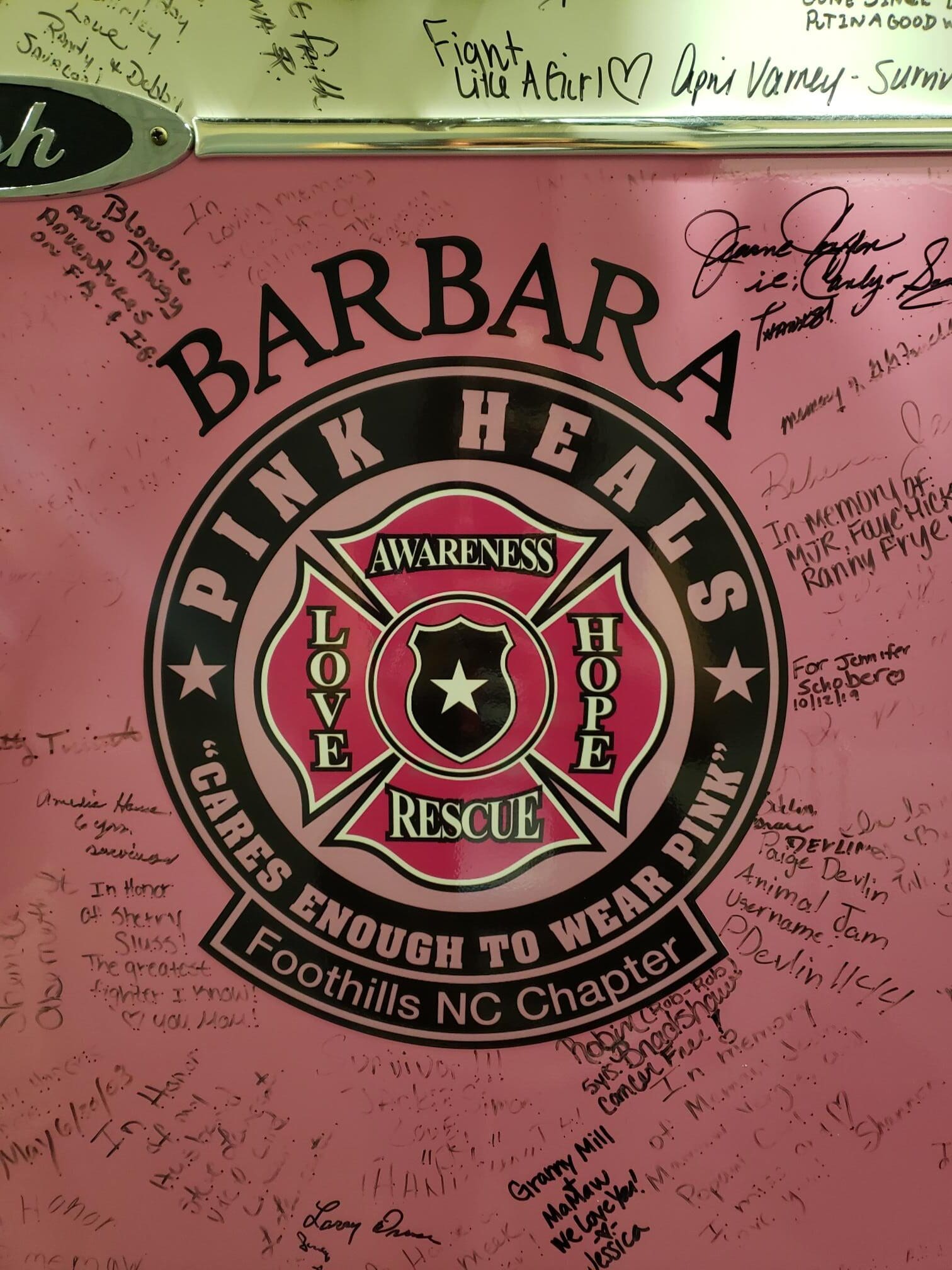 Pink heals Barbara Pink heals Barbara