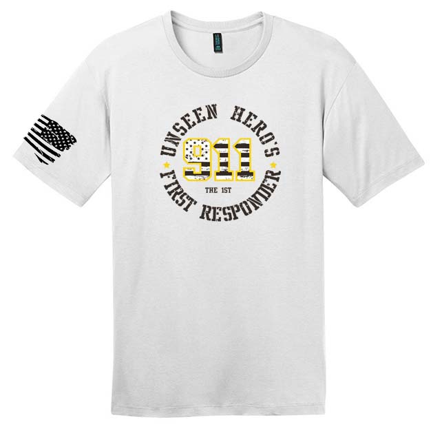 Unseen Hero's First Responder White Tshirt