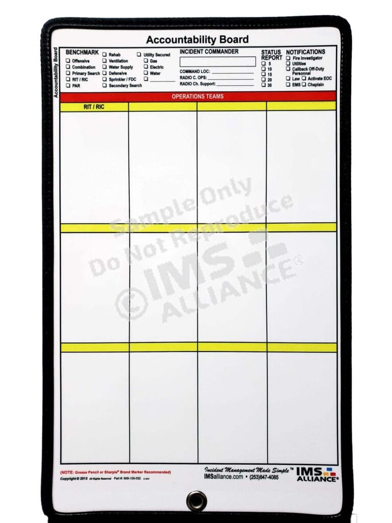 Incident Command Boards NIMS Passport Accountability Firefighters ICS