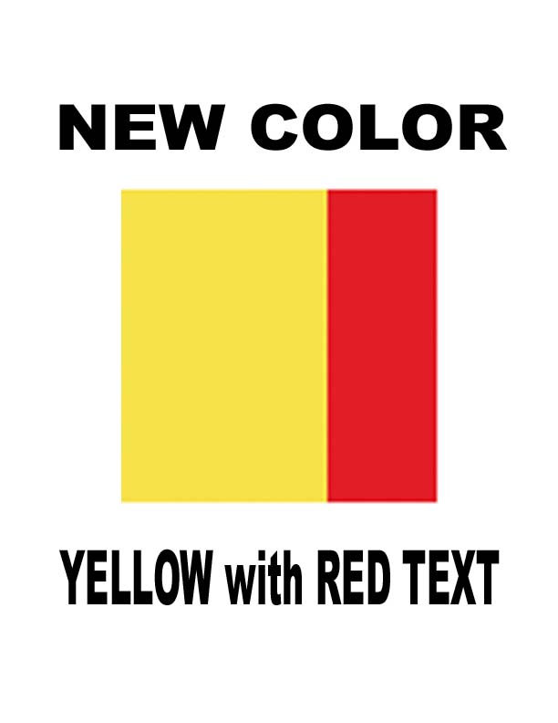 New Color with Yellow with Red Text