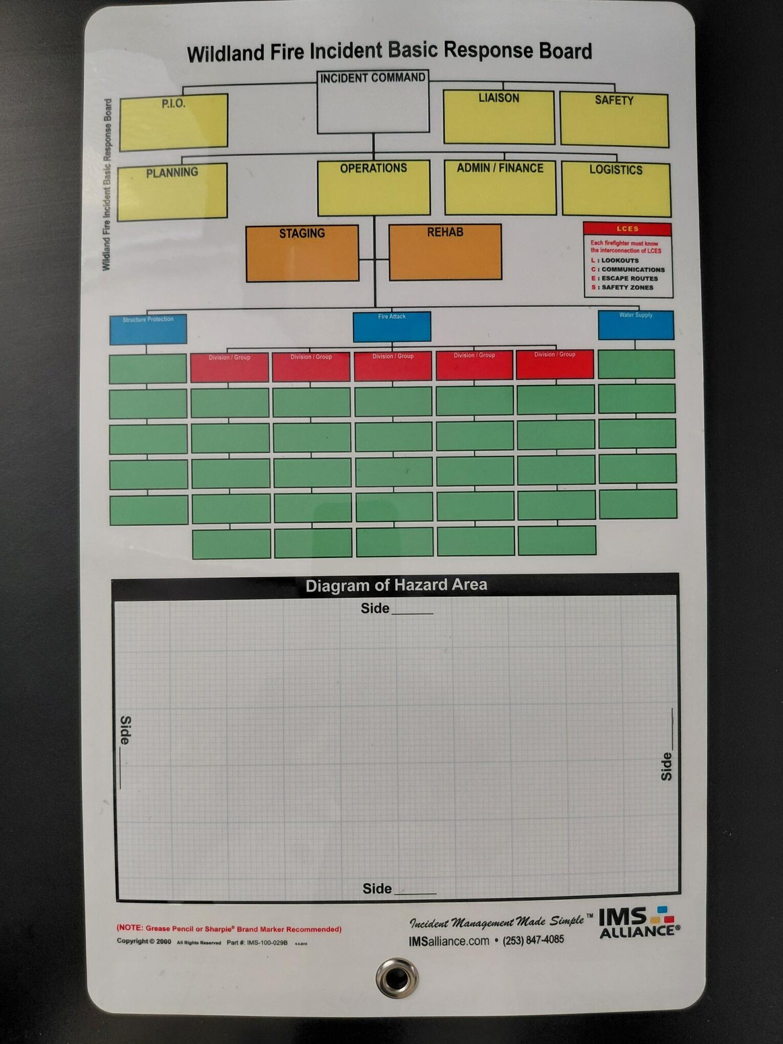 Wildland Fire Incident Command Board - AS IS
