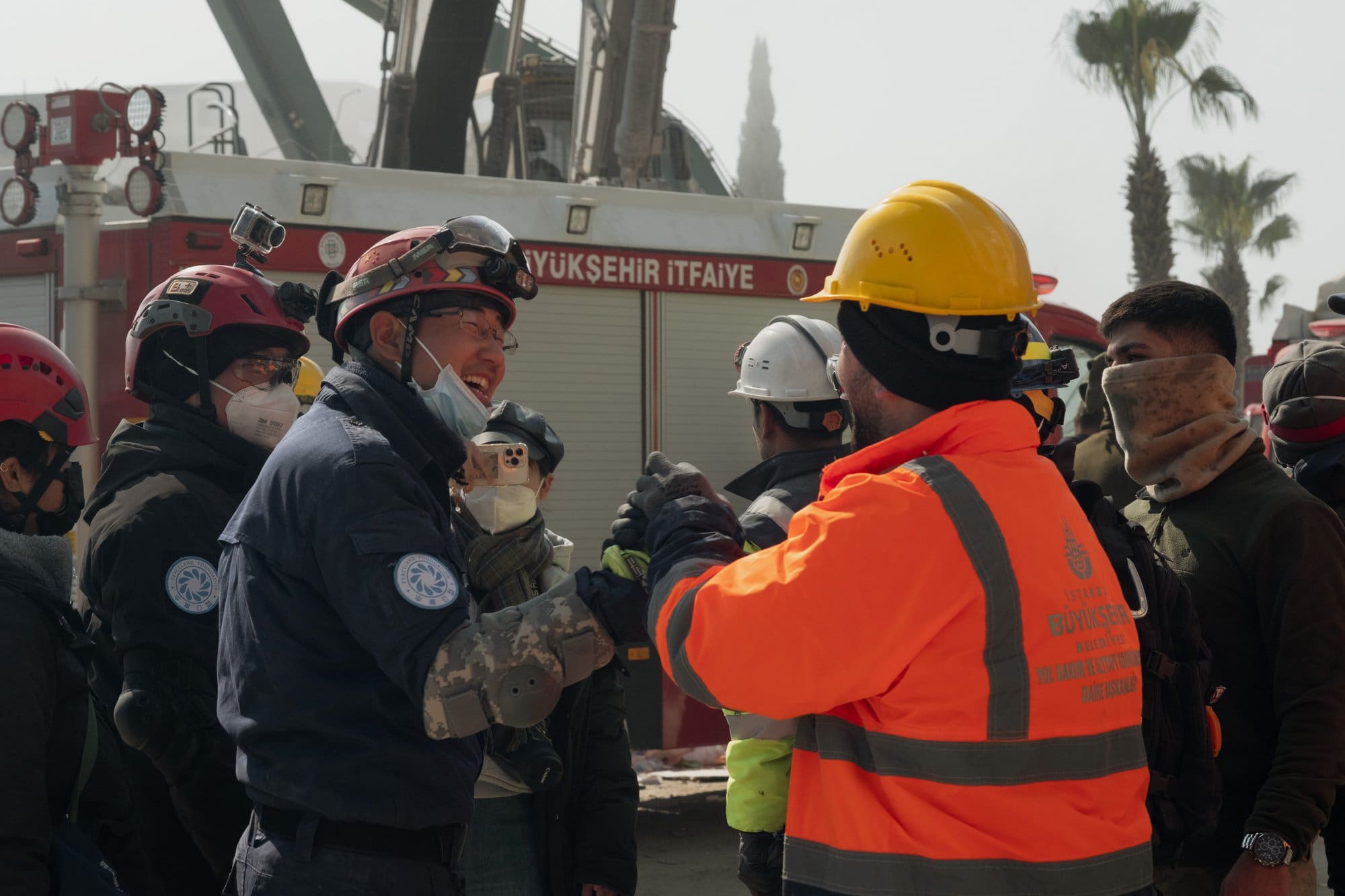 A rescue task force at an integrated response operation site.